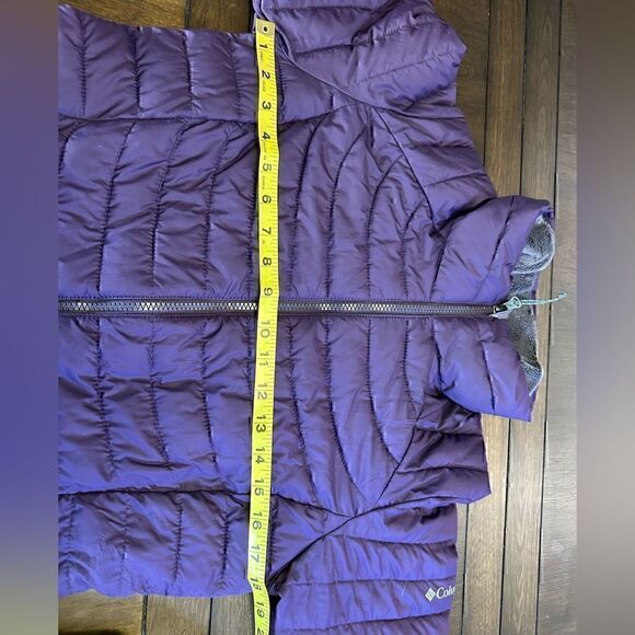 Columbia OmniHeat Women’s Small Purple Quilted Parka Puffer Jacket Full Zip - Picture 7 of 7